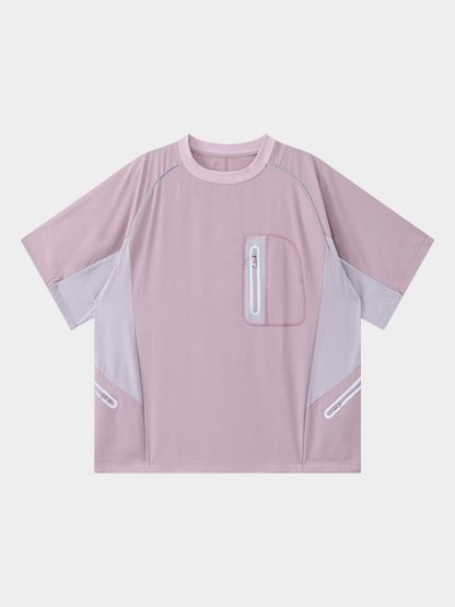 LightFlare - Unisex Colorblock Mesh Breathable Quick-Dry T-Shirt