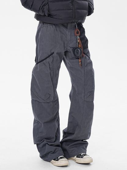 SleekLine - Men's Cross-Strap Multi-Pocket Curved Cargo Pants