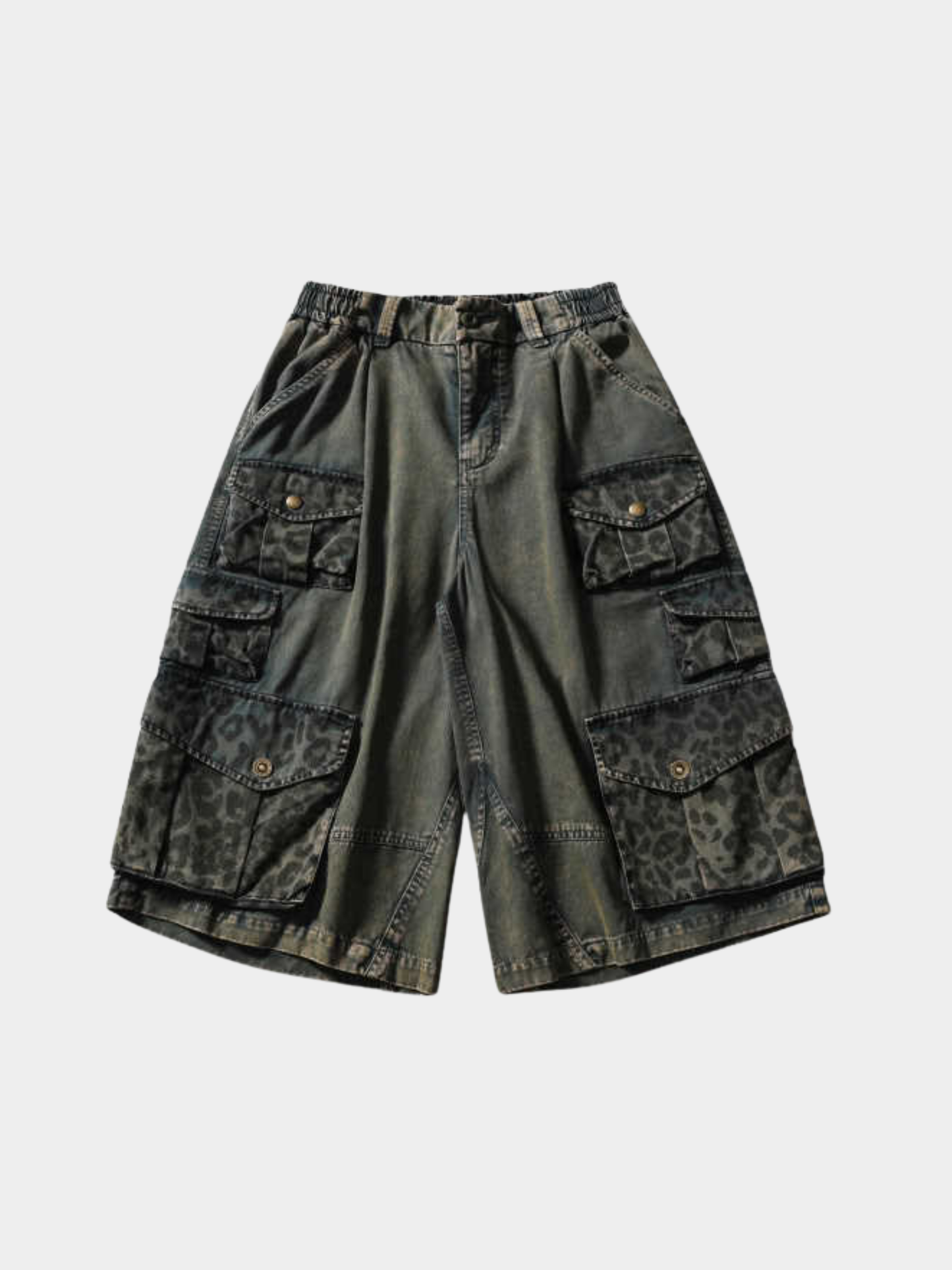 CampStick - Unisex Washed Solid Utility Cropped Pants