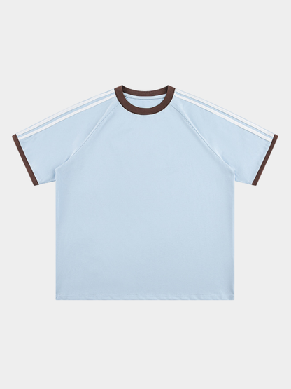 Dusttrail - Unisex Colorblock Cooling Striped Quick-Dry T-Shirt