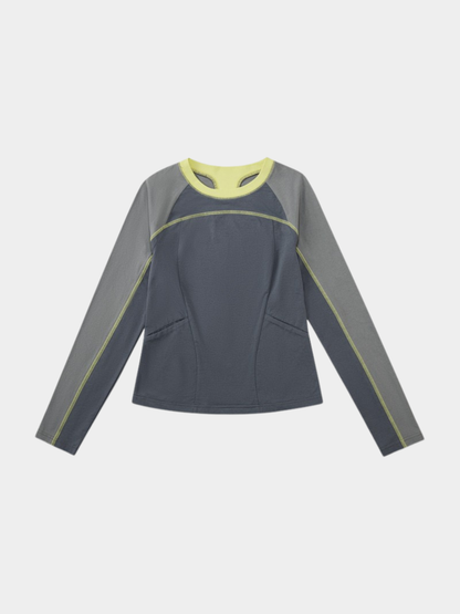 OwlPerch - Women's Color-Block Quick-Dry Long Sleeve T-Shirt
