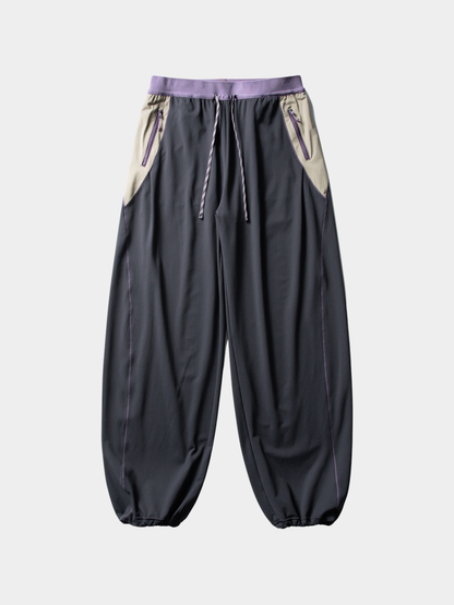 RunFlow - Unisex Contrast Stitch Lightweight Quick-Dry Paratrooper Pants