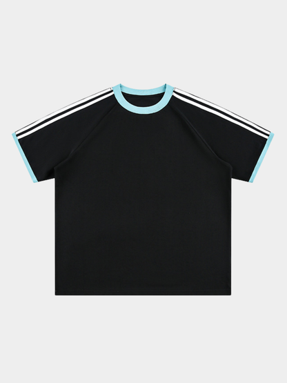 Dusttrail - Colorblock Cooling Striped Quick-Dry T-Shirt