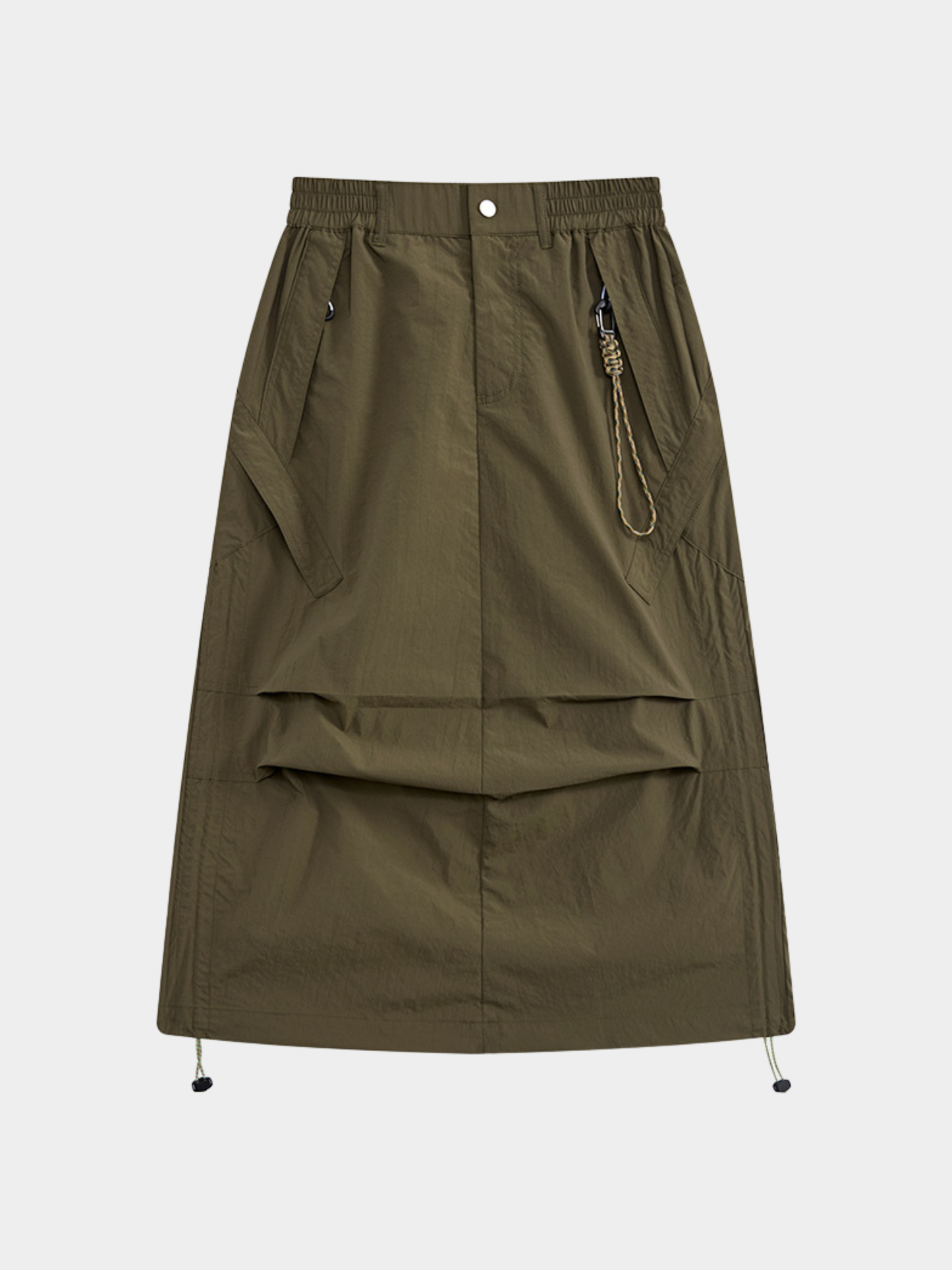 MontView - Women's Quick-Dry Drawstring Utility Midi Skirt