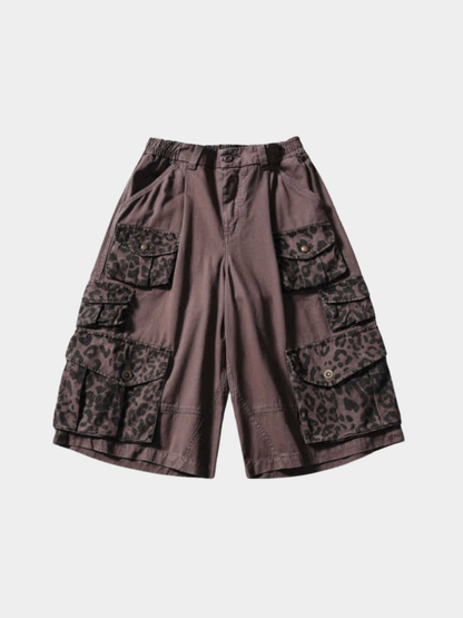 CampStick - Unisex Washed Solid Utility Cropped Pants