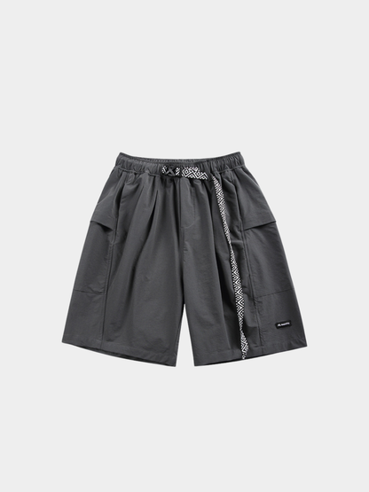 Rainhewn - Men's Lightweight Quick-Dry Belted Casual Shorts
