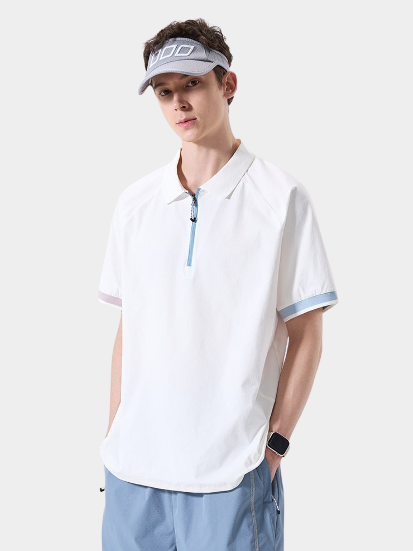 ChillFlask - Antibacterial Quick-Dry Half-Zip Polo T-Shirt